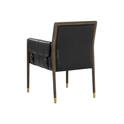 Mauti Leather Modern Dining Armchair - LOOMLAN - SUNPAN - Dining Chairs