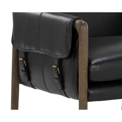 Mauti Leather Modern Dining Armchair - LOOMLAN - SUNPAN - Dining Chairs