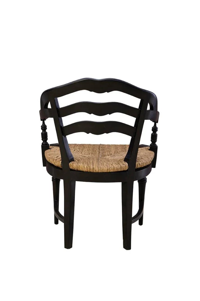 Maverick Wooden Black Arm Chair - LOOMLAN - Furniture Classics - Accent Chairs