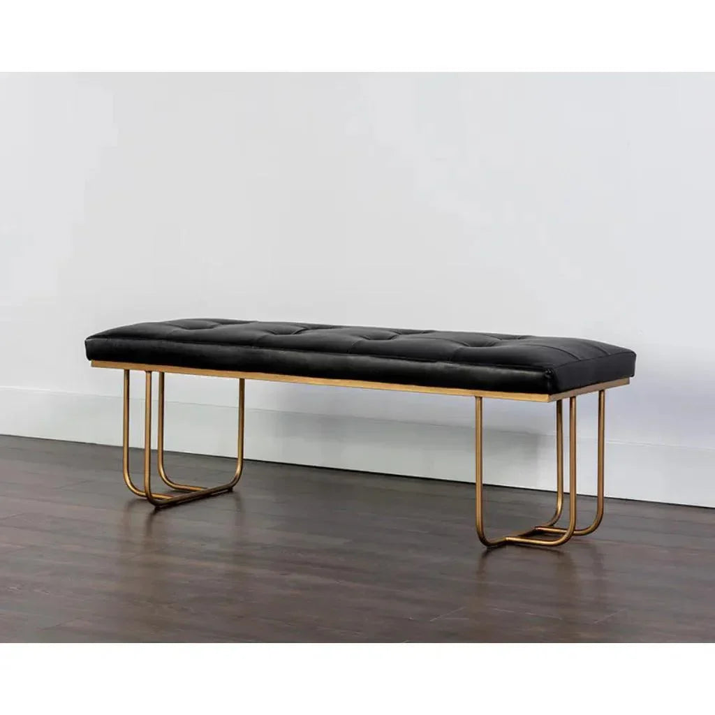 Maverick Leather Backless Bench - LOOMLAN - SUNPAN - Bedroom Benches