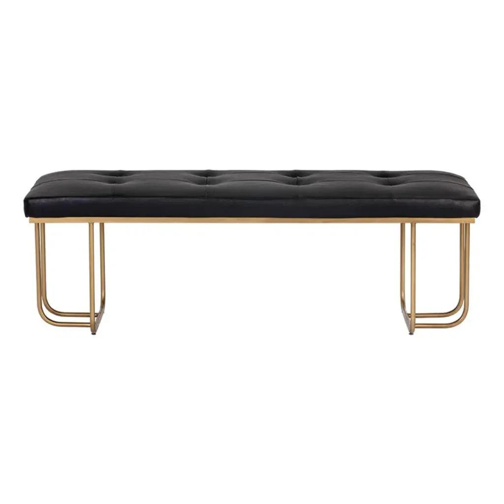 Maverick Leather Backless Bench - LOOMLAN - SUNPAN - Bedroom Benches