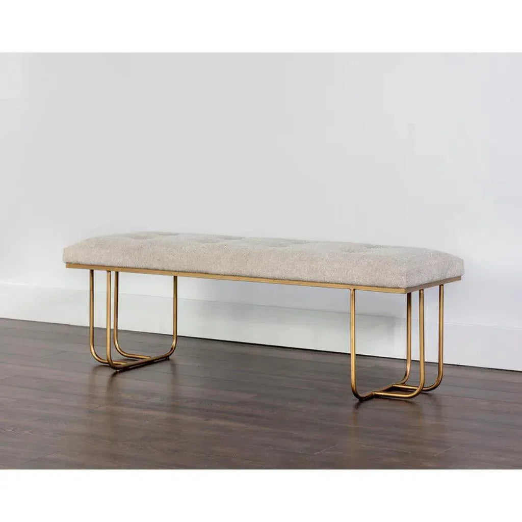 Maverick Leather Backless Bench - LOOMLAN - SUNPAN - Bedroom Benches