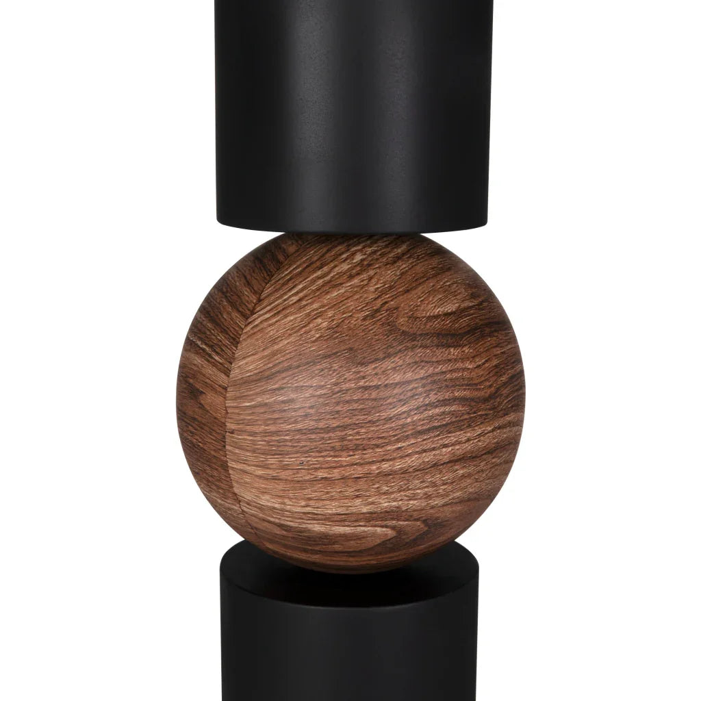 Max Industrial Steel Black Floor Lamp-Floor Lamps-Noir-LOOMLAN