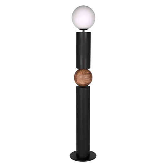 Max Industrial Steel Black Floor Lamp-Floor Lamps-Noir-LOOMLAN