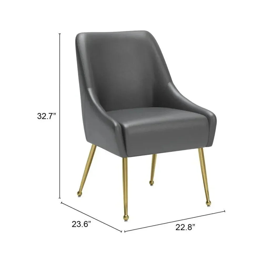 Maxine Performance Fabric Armless Dining Chair - LOOMLAN - Zuo Modern - Dining Chairs