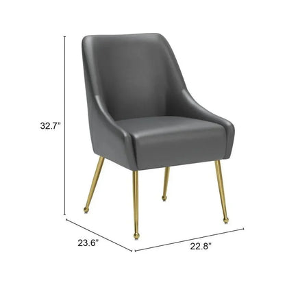 Maxine Performance Fabric Armless Dining Chair - LOOMLAN - Zuo Modern - Dining Chairs