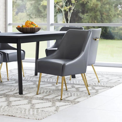 Maxine Performance Fabric Armless Dining Chair - LOOMLAN - Zuo Modern - Dining Chairs