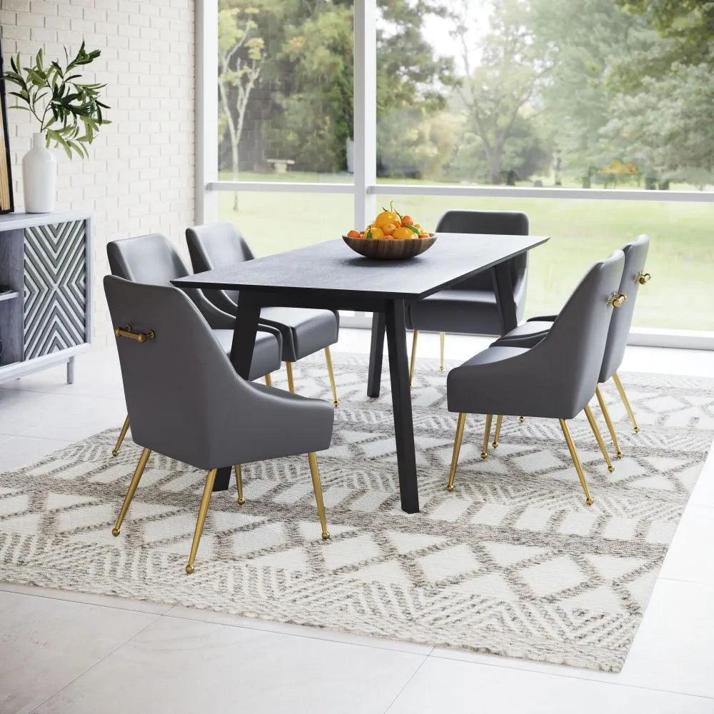 Maxine Performance Fabric Armless Dining Chair - LOOMLAN - Zuo Modern - Dining Chairs