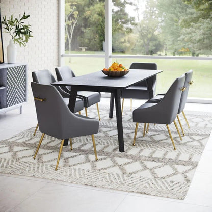 Maxine Performance Fabric Armless Dining Chair - LOOMLAN - Zuo Modern - Dining Chairs