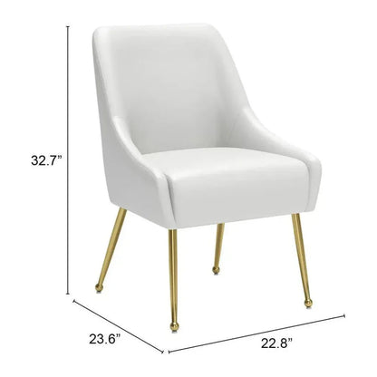 Maxine Performance Fabric Armless Dining Chair - LOOMLAN - Zuo Modern - Dining Chairs