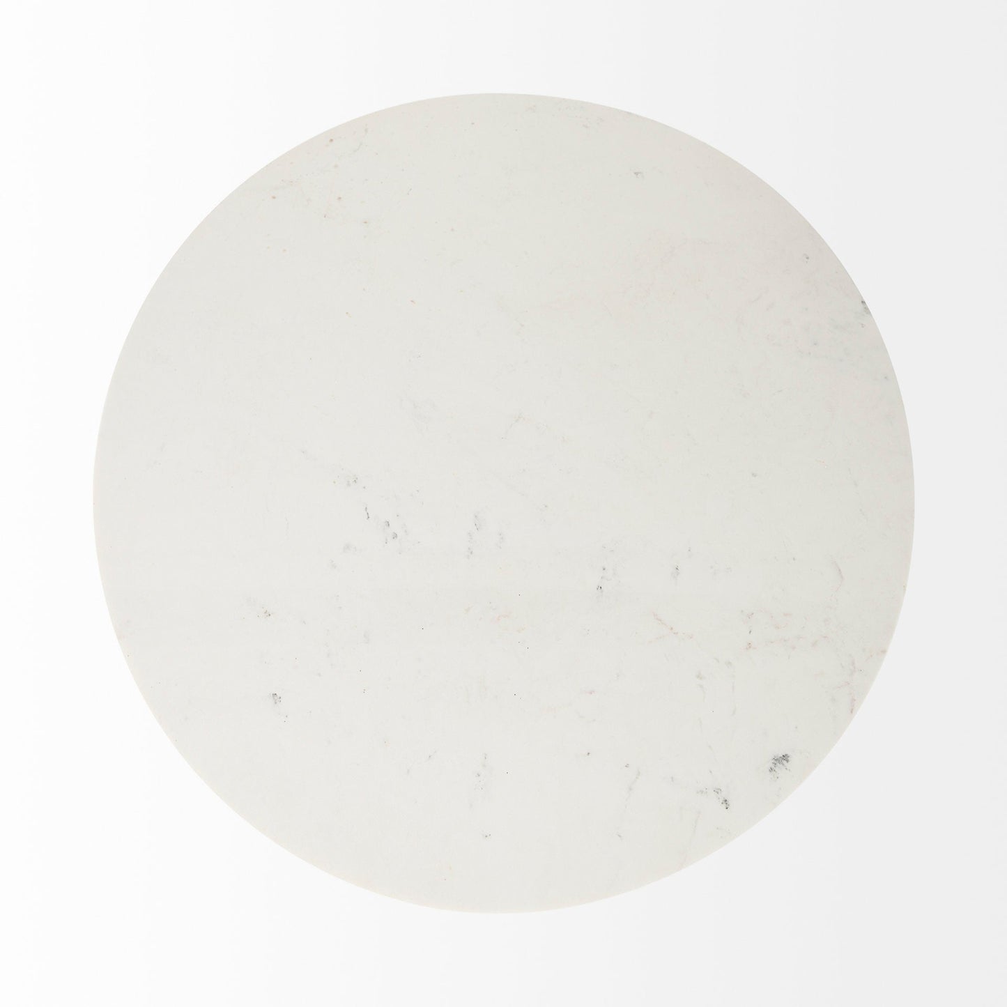 Maxwell White Marble Top Round Dining Table-Dining Tables-Mercana-LOOMLAN