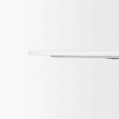 Maxwell White Marble Top Round Dining Table-Dining Tables-Mercana-LOOMLAN