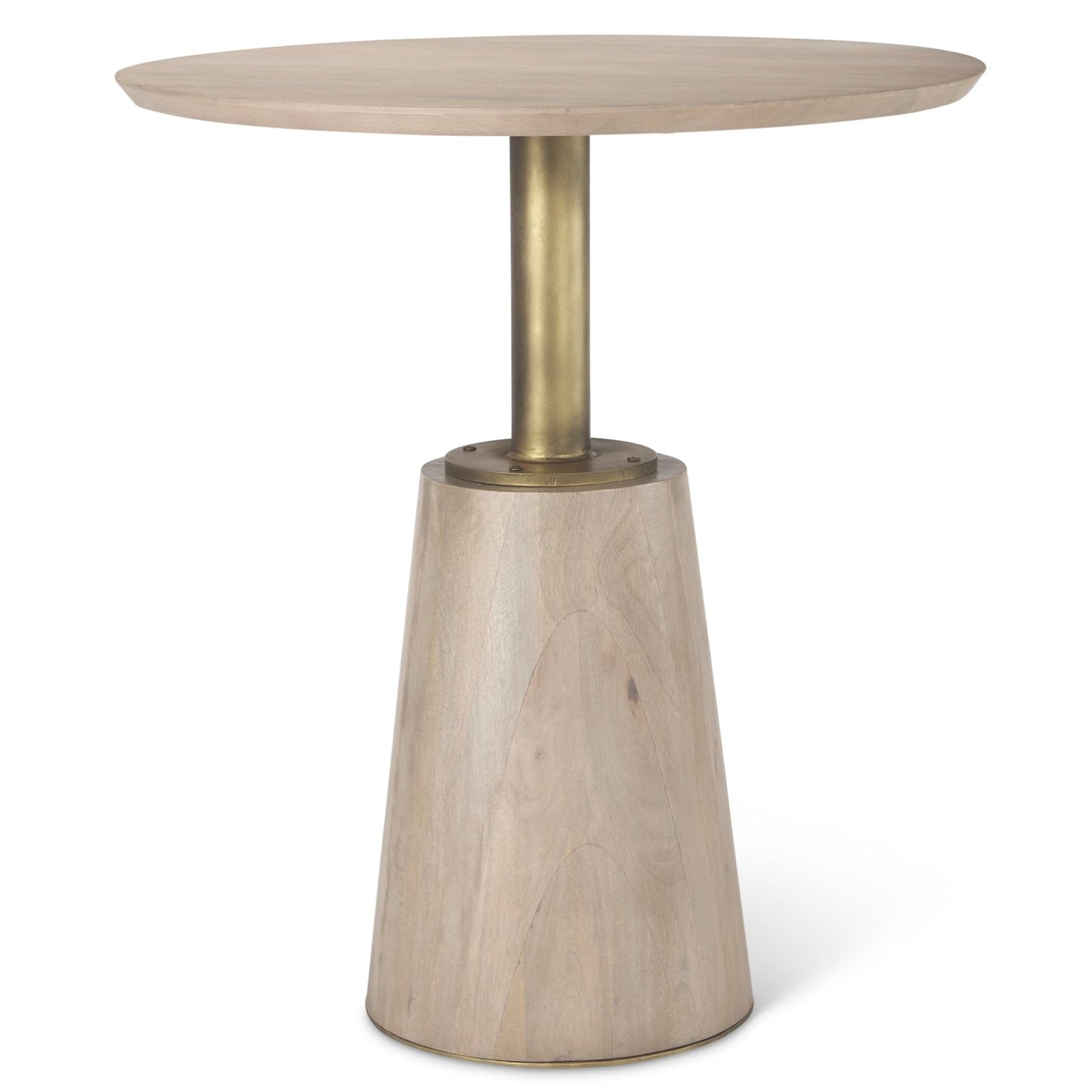 Maxwell Wooden Round Bistro Table-Dining Tables-Mercana-Natural-LOOMLAN