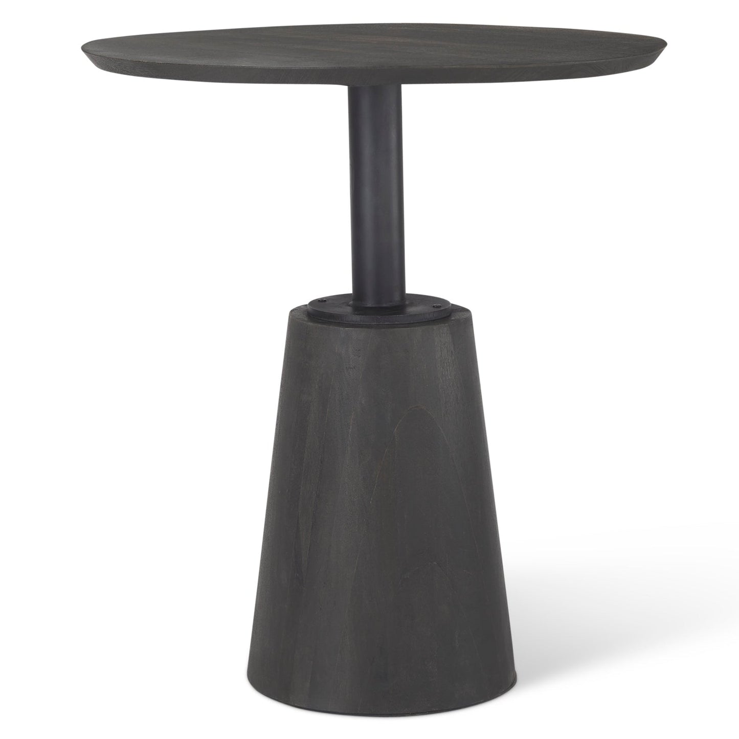 Maxwell Wooden Round Bistro Table-Dining Tables-Mercana-Black-LOOMLAN