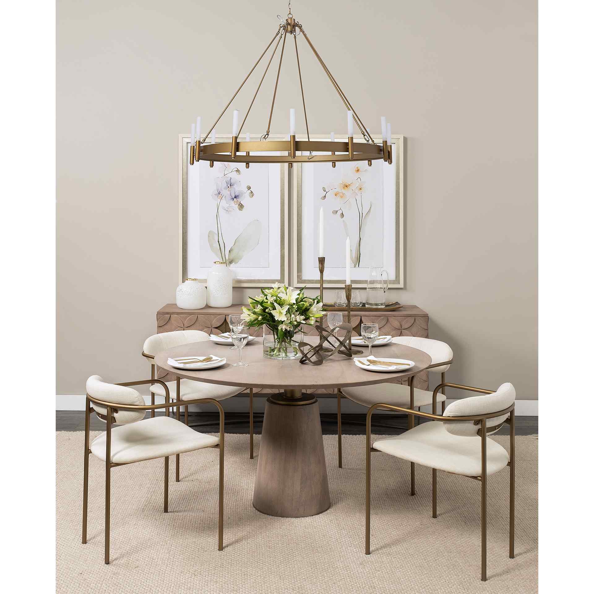 Maxwell Wooden Round Dining Table-Dining Tables-Mercana-LOOMLAN