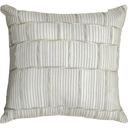 May Striped Outdoor Throw Pillowss-Outdoor Pillows-LOOMLAN-Grey-LOOMLAN