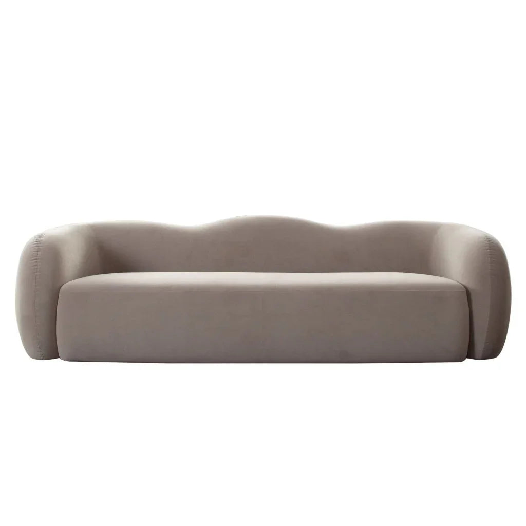 Maya Mink Performance Velvet Modern Sofa - LOOMLAN - Diamond Sofa - Sofas & Loveseats