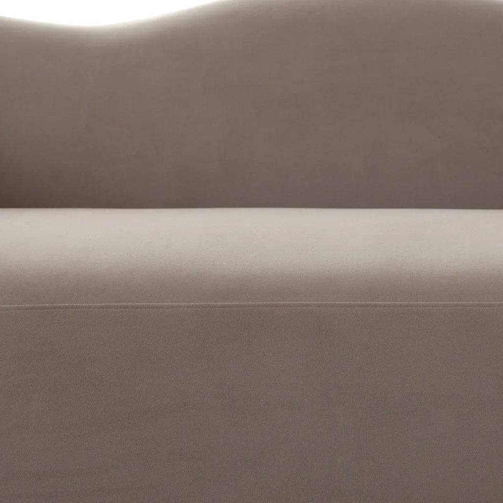 Maya Mink Performance Velvet Modern Sofa - LOOMLAN - Diamond Sofa - Sofas & Loveseats