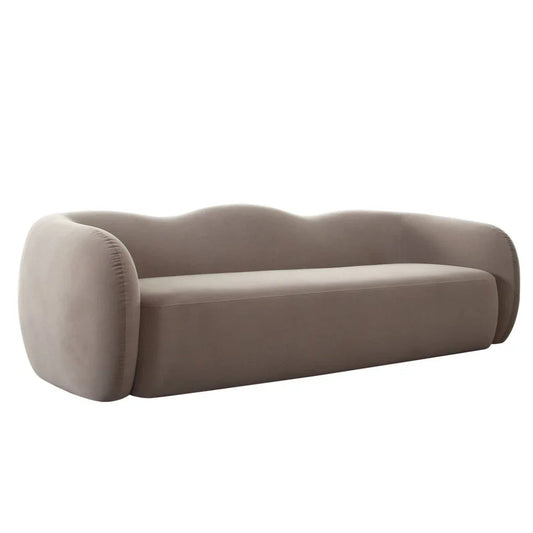 Maya Mink Performance Velvet Modern Sofa - LOOMLAN - Diamond Sofa - Sofas & Loveseats