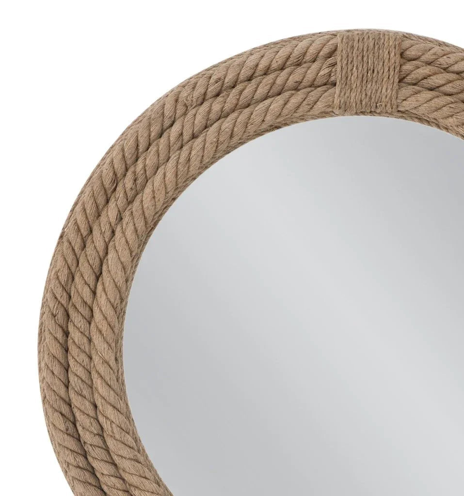 Mayflower Rope Design Round Wall Mirror - LOOMLAN - Bassett Mirror - Wall Mirrors