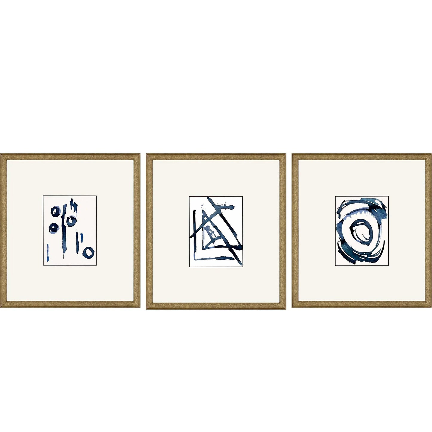 Mayhem Wood Blue Framed Wall Art 3PC