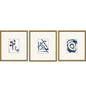 Mayhem Wood Blue Framed Wall Art 3PC