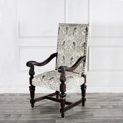 Mayorca Traditional Fabric Armchair - LOOMLAN - Peninsula Home - Club Chairs