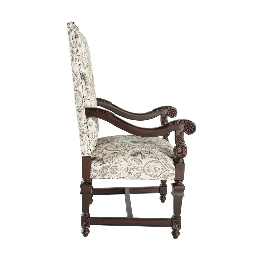 Mayorca Traditional Fabric Armchair - LOOMLAN - Peninsula Home - Club Chairs