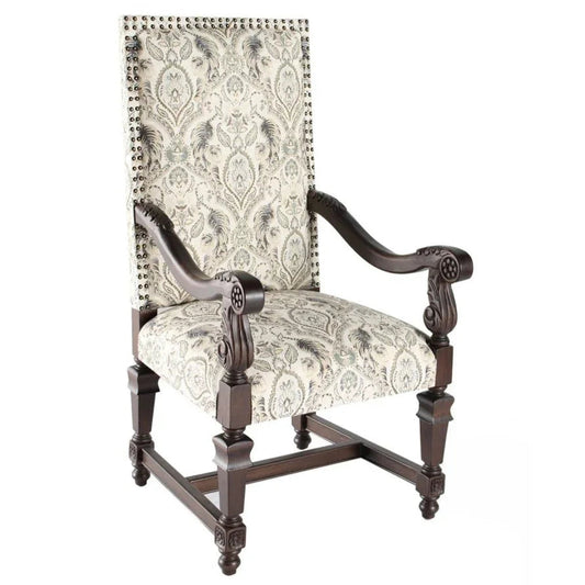 Mayorca Traditional Fabric Armchair - LOOMLAN - Peninsula Home - Club Chairs