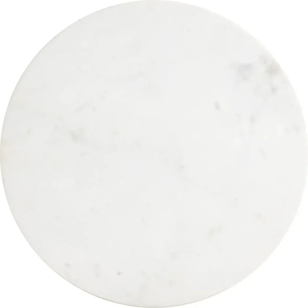 Mazara Side Table White & Natural - LOOMLAN - Zuo Modern - Side Tables