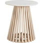 Mazara Side Table White & Natural - LOOMLAN - Zuo Modern - Side Tables