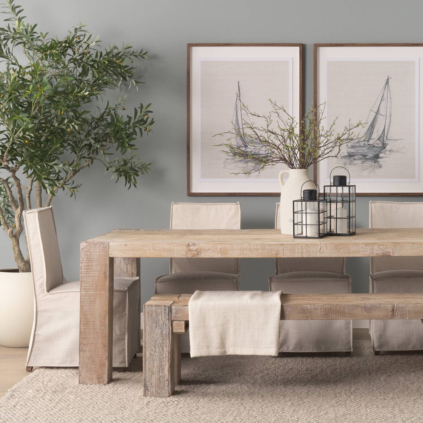McArthur Reclaimed Wood Dining Table-Dining Tables-Mercana-LOOMLAN