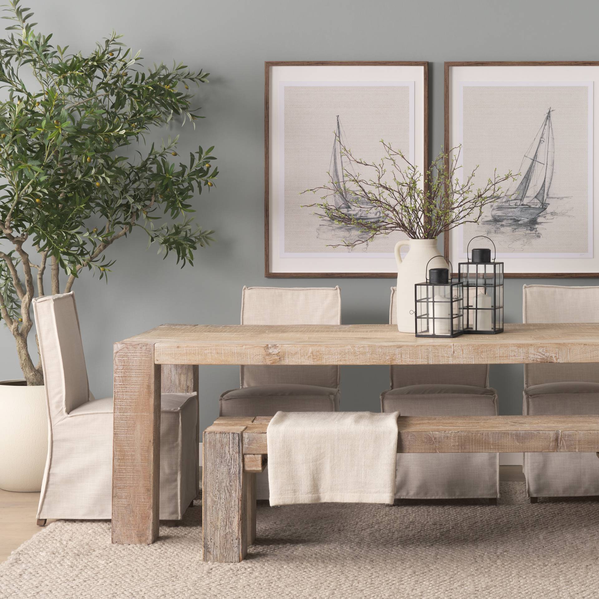 McArthur Reclaimed Wood Dining Table-Dining Tables-Mercana-LOOMLAN