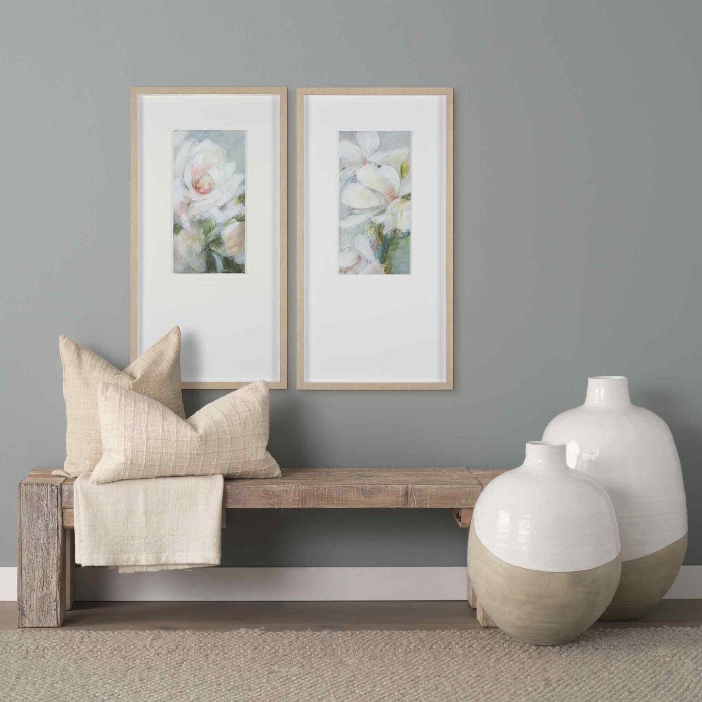 McArthur Whitewash Wooden Dining Bench