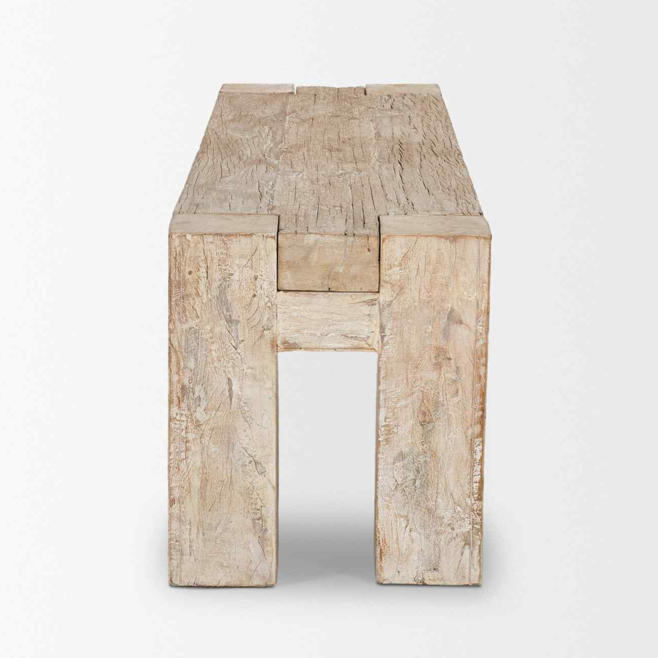 McArthur Whitewash Wooden Dining Bench