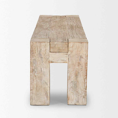 McArthur Whitewash Wooden Dining Bench