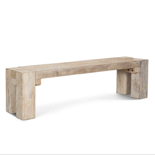 McArthur Whitewash Wooden Dining Bench