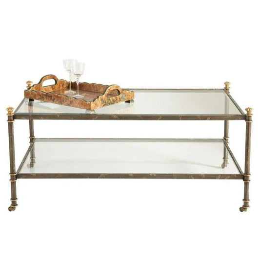 McBride Antique Silver Framed Cocktail Table - LOOMLAN - Chelsea House - Coffee Tables