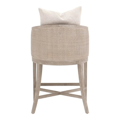 McGuire White Fabric Counter Stool - LOOMLAN - Essentials For Living - Counter Stools