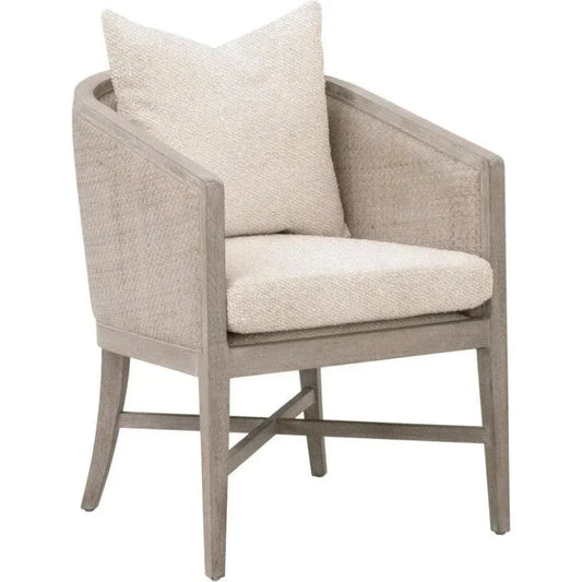 McGuire Wood Brown Arm Chair - LOOMLAN - Essentials For Living - Accent Chairs