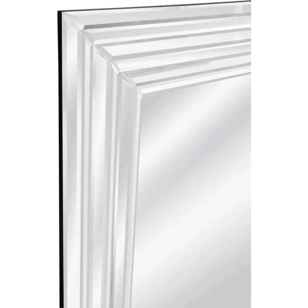 McKinley Wood Silver Vertical Wall Mirror - LOOMLAN - Bassett Mirror - Wall Mirrors