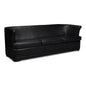 Mcmillan Distilled Wood & Leather Black Sofa - LOOMLAN - Sarreid - Sofas & Loveseats