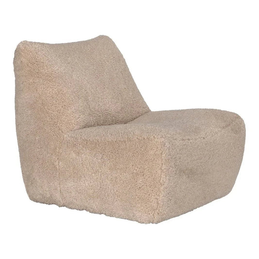 Mcclain Teddy Fleece Camel Swivel Chair - LOOMLAN - Noir - Club Chairs