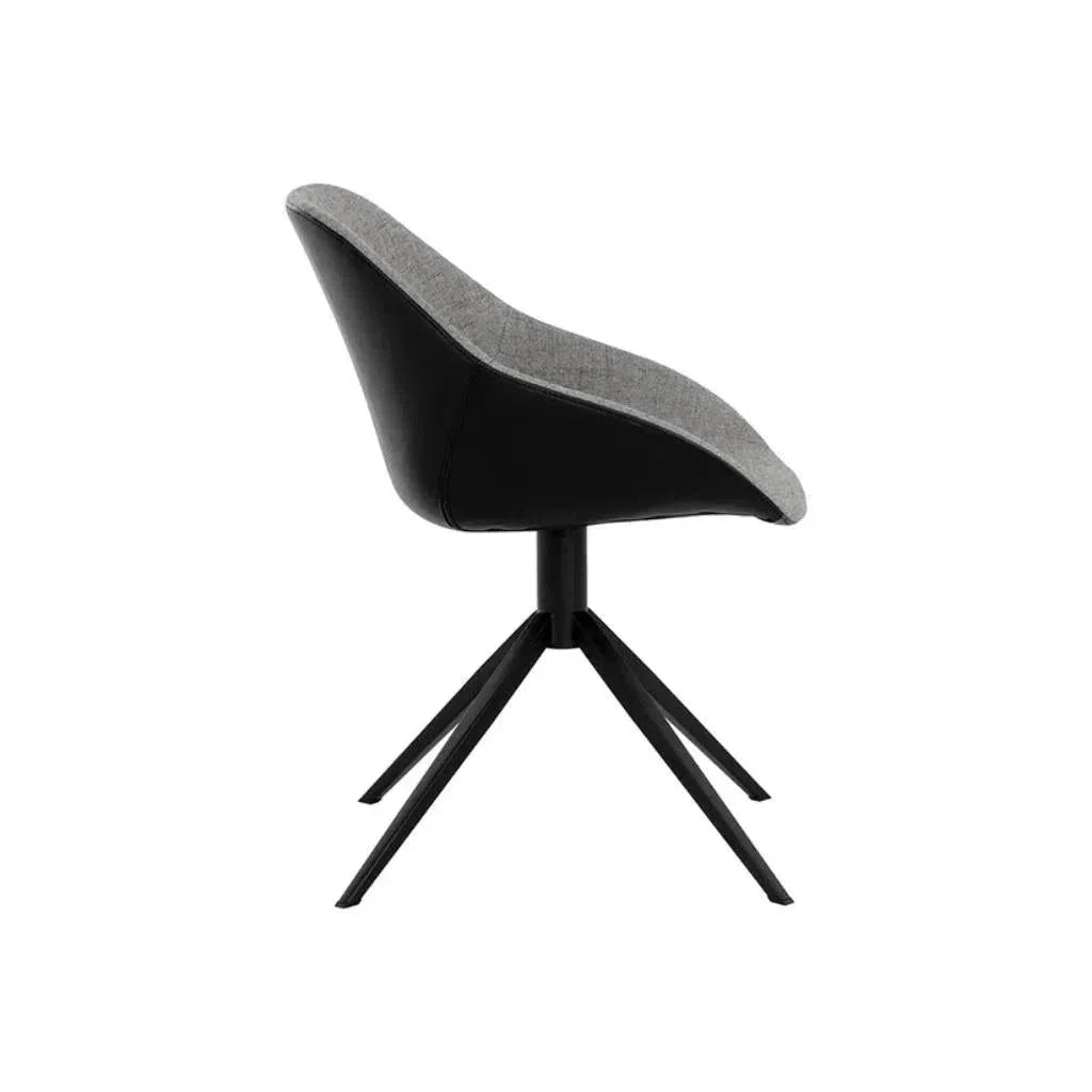 Mccoy Leather Swivel Dining Chair - LOOMLAN - SUNPAN - Dining Chairs