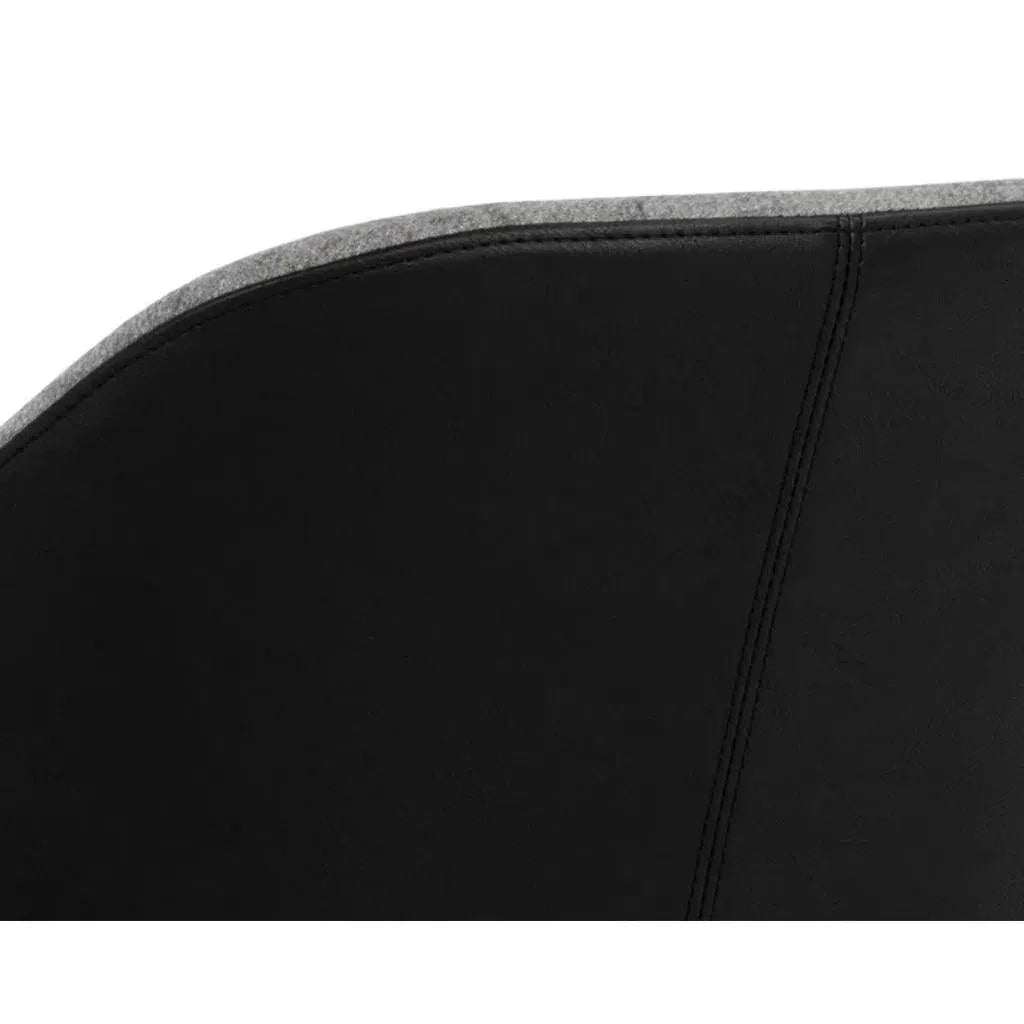 Mccoy Leather Swivel Dining Chair - LOOMLAN - SUNPAN - Dining Chairs