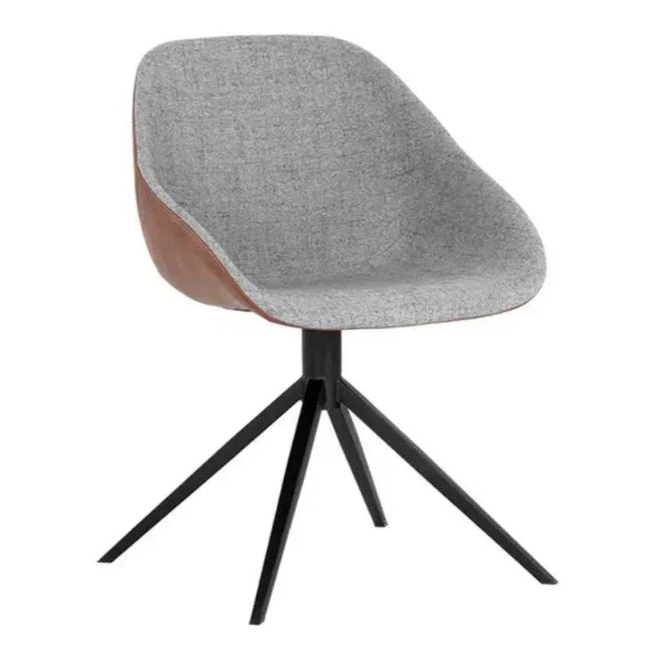 Mccoy Leather Swivel Dining Chair - LOOMLAN - SUNPAN - Dining Chairs