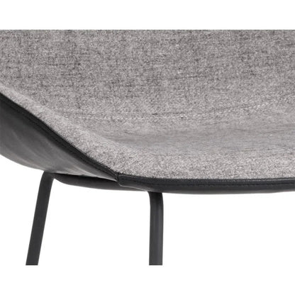 Mccoy Leather Two Toned Seat Counter Stool - LOOMLAN - SUNPAN - Counter Stools