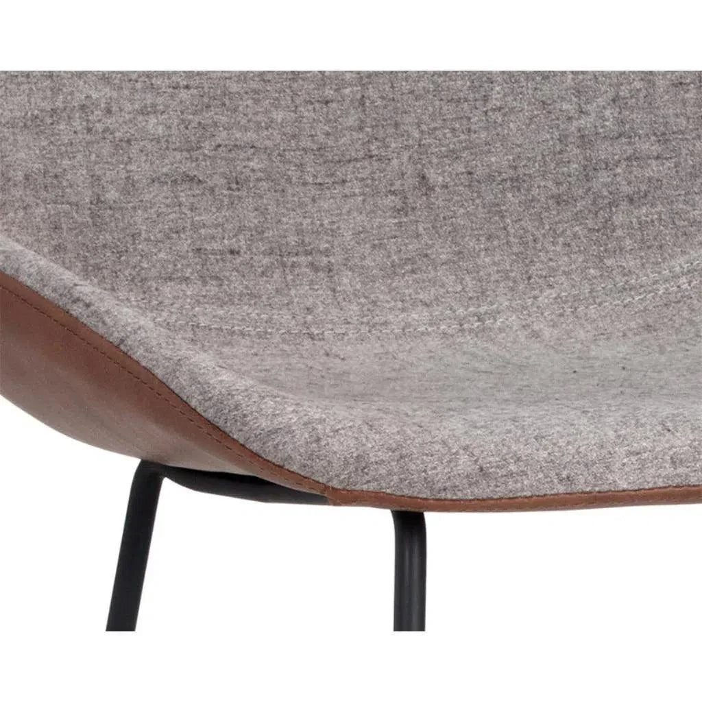 Mccoy Leather Two Toned Seat Counter Stool - LOOMLAN - SUNPAN - Counter Stools