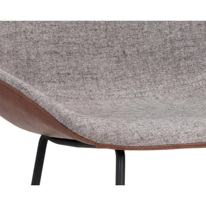 Mccoy Leather Two Toned Seat Counter Stool - LOOMLAN - SUNPAN - Counter Stools