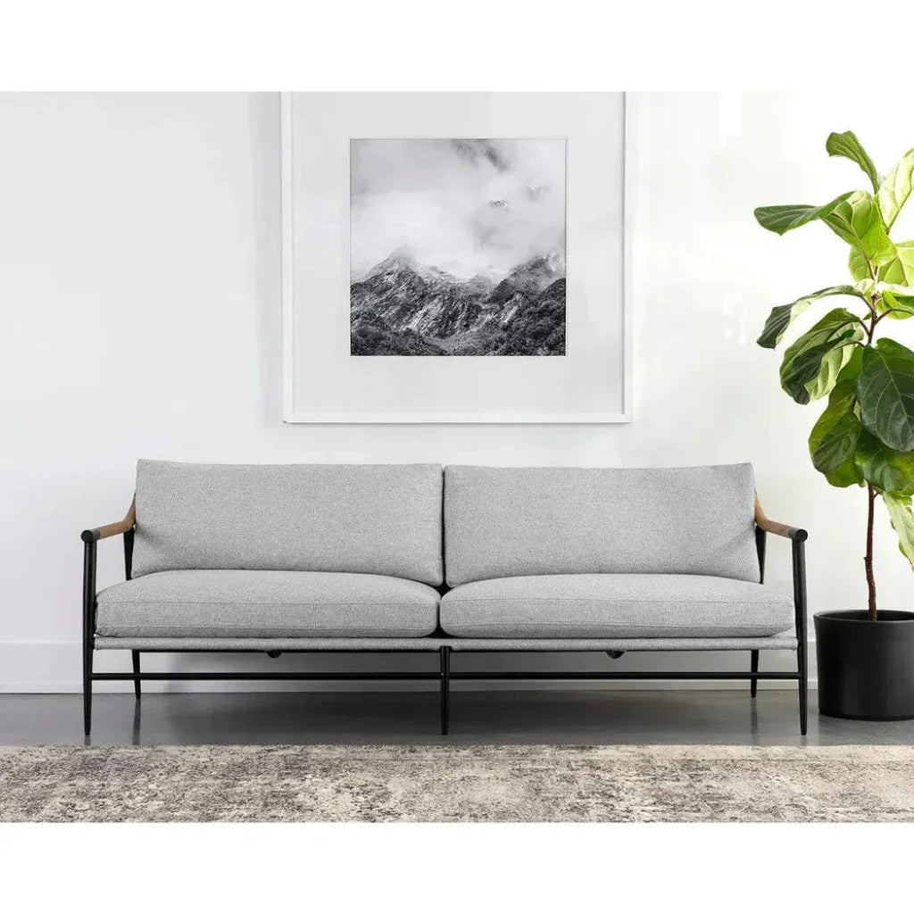 Meadow Sofa Vault Fog Mid - Century Stain Resistant - LOOMLAN - SUNPAN - Sofas & Loveseats